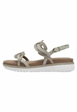 Tamaris Sandalen Met Plateauzool - Almond Comb