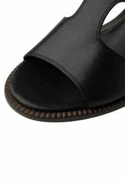 Tamaris Muiltjes Met Hak - Black Leather -Tamaris Winkel 09ccf8c3ca4748f79961e0f078c419f1