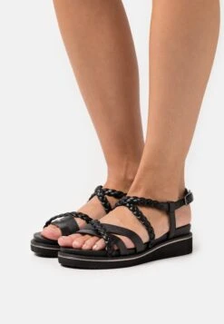 Tamaris Sandalen Met Plateauzool - Black