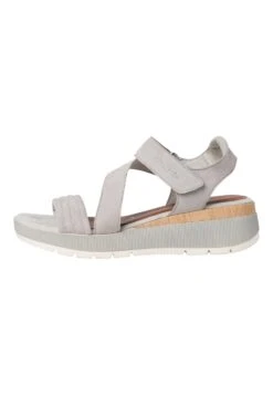 Tamaris Sandalen Met Sleehak - Light Grey