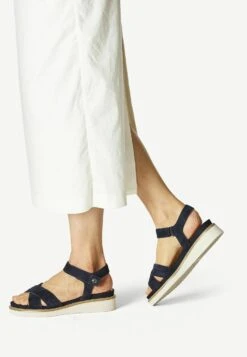 Tamaris Sandalen Met Sleehak - Navy