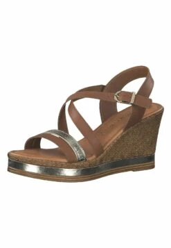 Tamaris Sandalen Met Plateauzool - Cuoio Lt.Gold -Tamaris Winkel 1e9532d9b73941bbaa1ffe807a007356