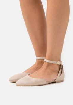 Tamaris Ballerina'S Met Enkelbandjes - Taupe