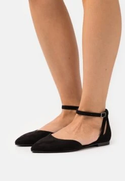 Tamaris Ballerina'S Met Enkelbandjes - Black