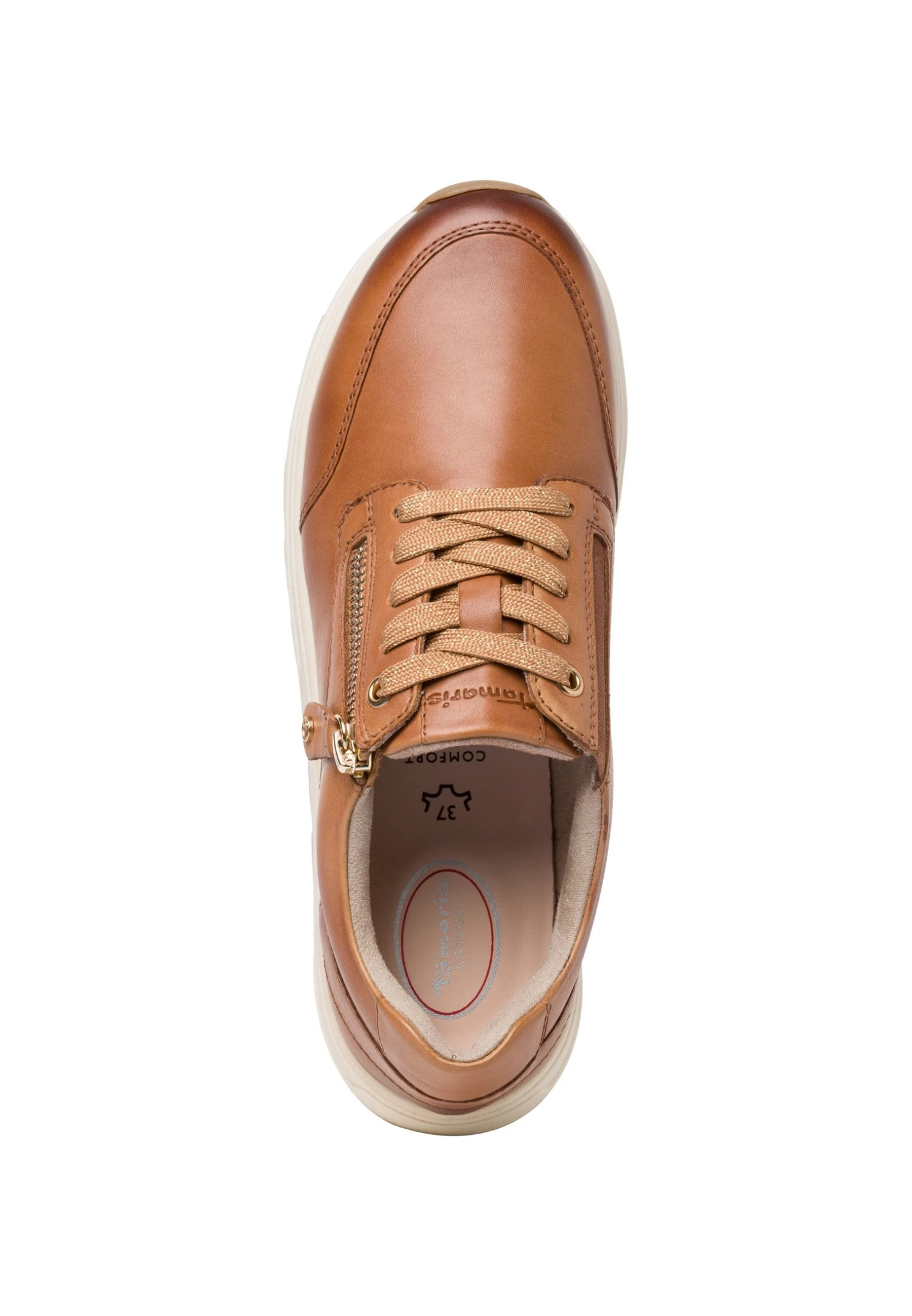 Tamaris Comfort- Sneakers Laag - Cognac 3 Tamaris Comfort- Sneakers Laag - Cognac - Afbeelding 3