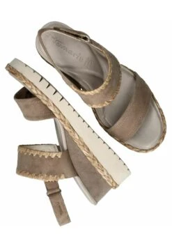Tamaris 28005 - Sandalen Met Plateauzool - Taupe -Tamaris Winkel 368cb17a8afa4d4284a08e4bcd2ba14b