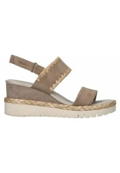 Tamaris 28005 - Sandalen Met Plateauzool - Taupe -Tamaris Winkel 4880a393895548909182da2fea062d91