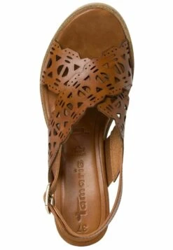 Tamaris Sandalen Met Sleehak - Cognac -Tamaris Winkel 4bf602732ea4432790289ab35f0d0d80
