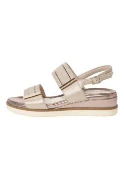 Tamaris Pure Relax - Sandalen Met Sleehak - Champagne Sued