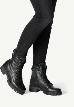 Tamaris Comfort - Enkellaarsjes Met Plateauzool - Black