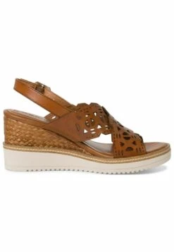 Tamaris Sandalen Met Sleehak - Cognac -Tamaris Winkel 957467ab462a466f956bca203130b50c