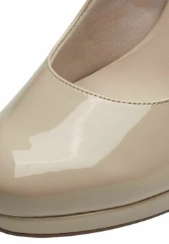Tamaris Plateaupumps - Beige Patent -Tamaris Winkel a1732c5b6860470ab687a5dfc3cb3eb0