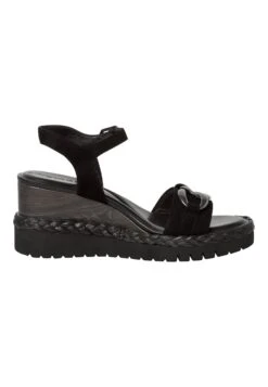 Tamaris Sandalen Met Sleehak - Black -Tamaris Winkel a60b799c09a74199afd269593dd61c52
