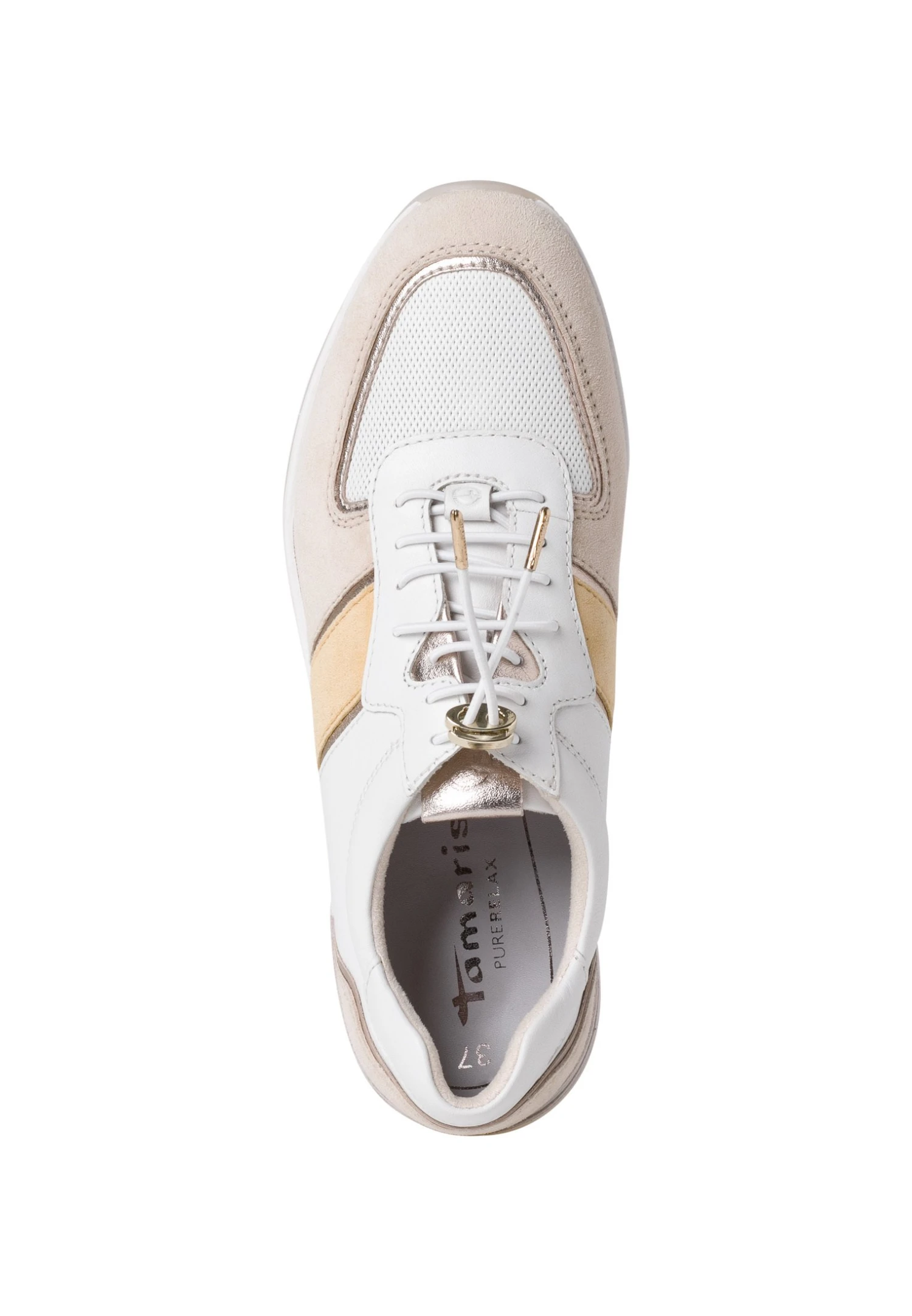 Tamaris Pure Relax- Sneakers Laag - White/Beige 3 Tamaris Pure Relax- Sneakers Laag - White/Beige - Afbeelding 3
