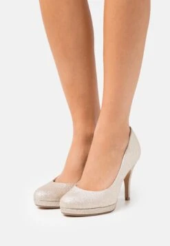 Tamaris Plateaupumps - Light Gold Glam