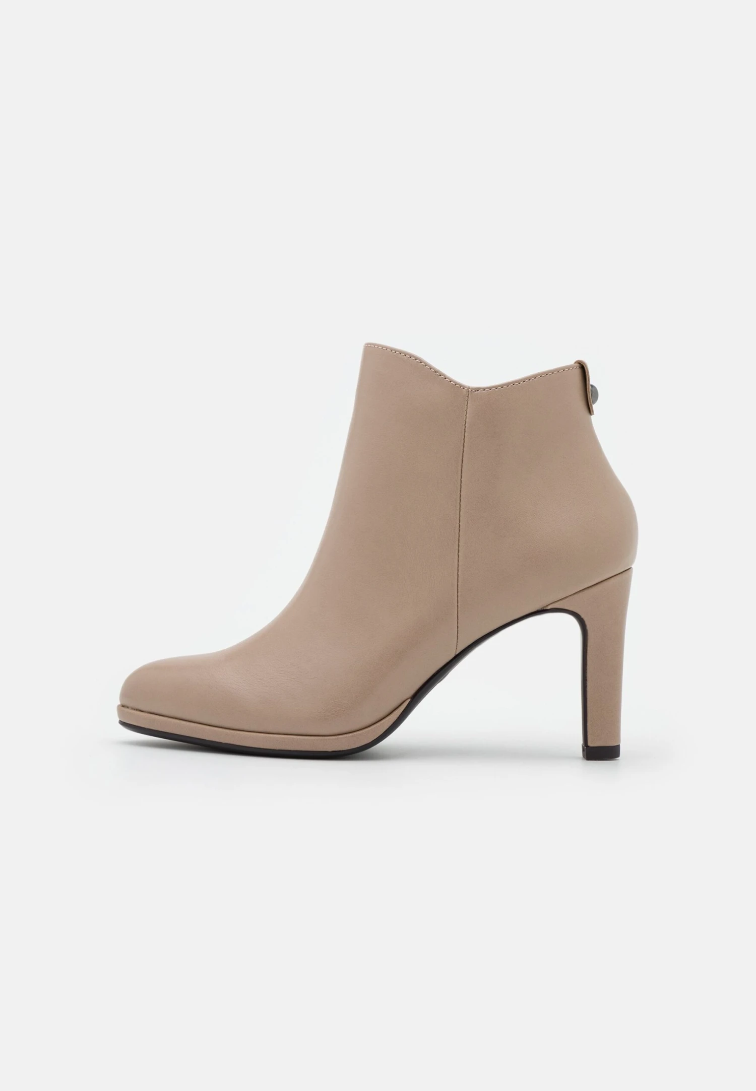 Tamaris Enkellaarsjes Met Hoge Hak - Taupe 2 Tamaris Enkellaarsjes Met Hoge Hak - Taupe - Afbeelding 2