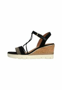 Tamaris Sandalen Met Plateauzool - Black Comb