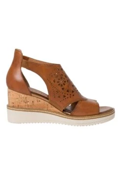 Tamaris Sandalen Met Sleehak - Cognac -Tamaris Winkel e4569294f8834af9a323ddb5342ca5cd