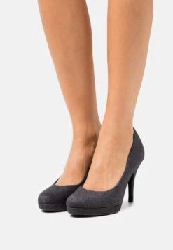 Tamaris Plateaupumps - Black Glam