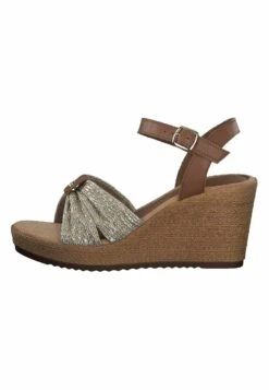 Tamaris Sandalen Met Sleehak - Cuoio Gold