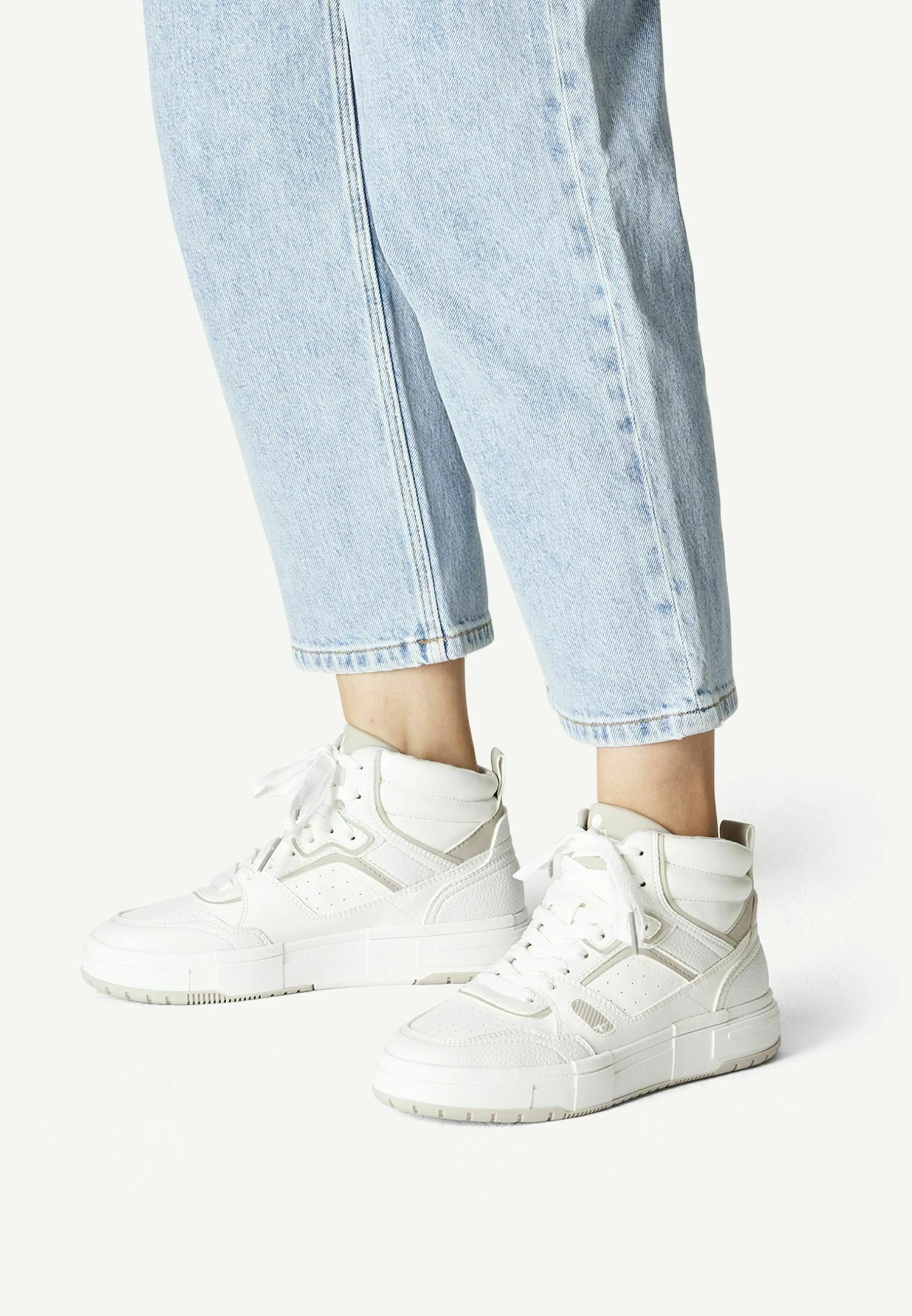 Tamaris Fashletics- Sneakers Hoog - White Lt Grey 1 Tamaris Fashletics- Sneakers Hoog - White Lt Grey